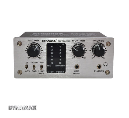 DYNAMAX 222T 24Bit Audio USB Interface + Pre-Amp 2-Channel
