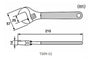 ENGINEER TWM02 [200 mm Nominal Sizes] Adjustable Angle Wrench Made of Chrome Vanadium