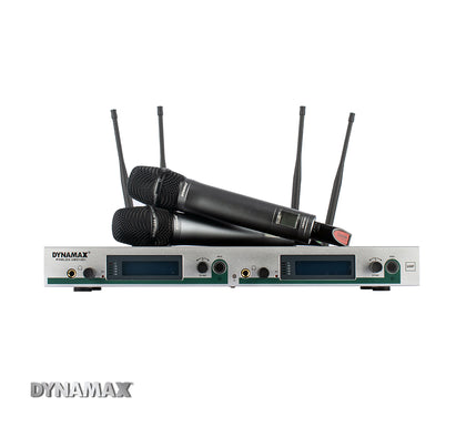 DYNAMAX UMX1001 Dual UHF Wireless Microphone FREE 4 pcs Mic Sponge