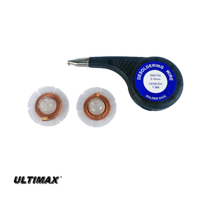 ULTIMAX ZD1812A 1.5M x 2.0MM Desoldering Wire Desoldering Wick with Wheel Dispenser